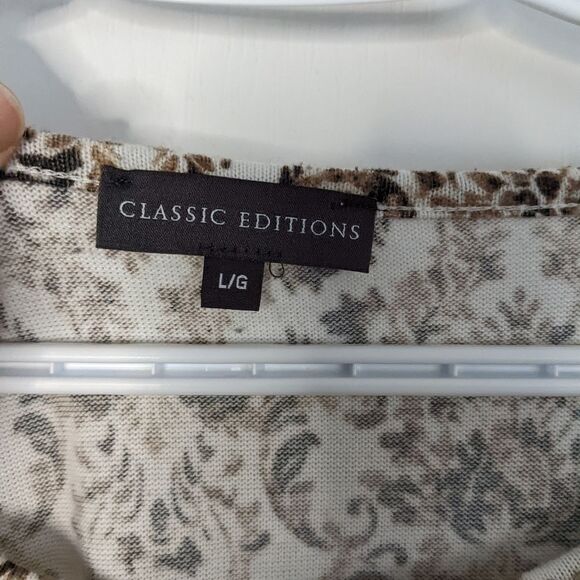 Classic editions Barocco boho damask knit shirt Large @F1 - Picture 9 of 11